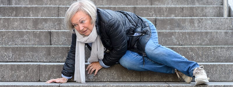 Woman Falling Down